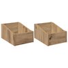 vidaXL LP Recorddoos 2 st Artisanaal eiken 23 x 33 x 16 cm