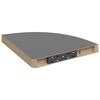 vidaXL Hoekschap zwevend 35x35x3,8 cm MDF hoogglans grijs