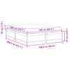 vidaXL Bed met matras massief grenenhout 160x200 cm