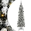 vidaXL Kunstkerstboom Wit 210 cm PVC en Metaal en Plastic