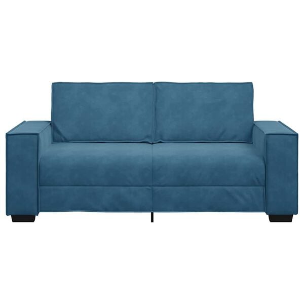 vidaXL Tweezitsbank 180x78x84 cm fluweel blauw