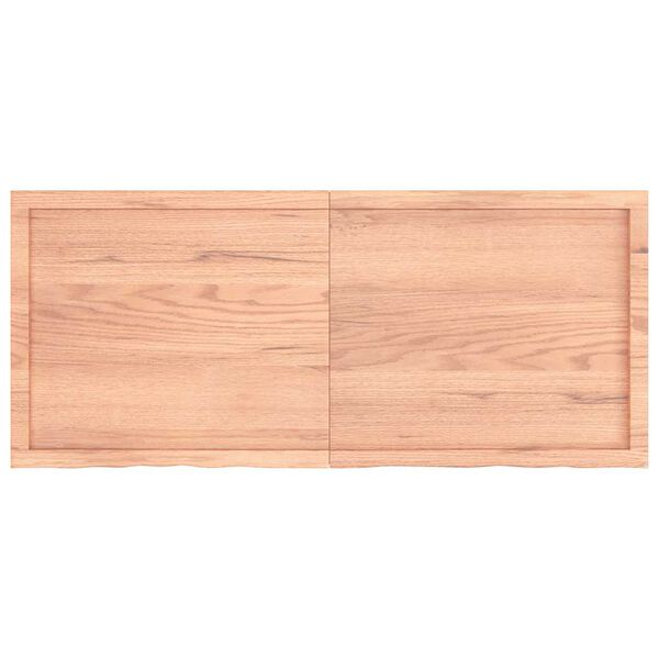 vidaXL Wandschap 140x60x(2-6)cm behandeld massief eikenhout lichtbruin