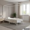 vidaXL Hemelbedframe massief grenenhout wit 100x200 cm