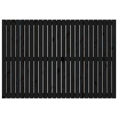 vidaXL Wandhoofdbord 159,5x3x110 cm massief grenenhout zwart