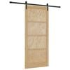 vidaXL Schuifdeur 93 x 211 cm Bewerkt hout Naturel en Zwart