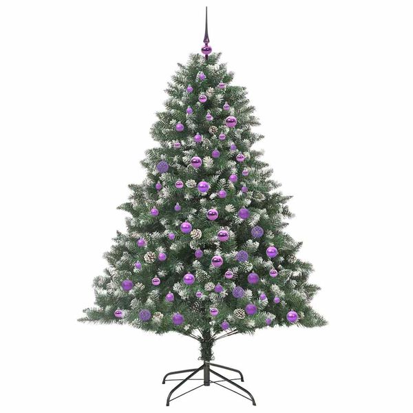 vidaXL Kunstkerstboom met 300 LED Groen 180 cm PVC en Plastic en Staal