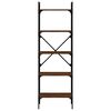 vidaXL Boekenkast 5-laags 56x31,5x174 cm bewerkt hout bruin eikenkleur