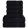vidaXL 6-delige Handdoekenset FROGN 360 g/m&sup2; zwart