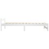vidaXL Bedframe massief grenenhout wit 90x200 cm