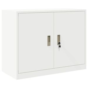 vidaXL Opbergkast Wit 90 x 40 x 70 cm Staal