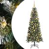 vidaXL Kunstkerstboom met 300 LED Groen 180 cm PVC en Plastic en Staal