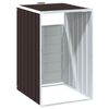 vidaXL Containerberging voor 1 container 72x81x115 cm staal bruin