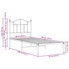vidaXL Bedframe met hoofdbord metaal wit 90x190 cm