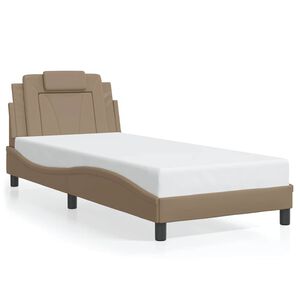 vidaXL Bedframe "Viana" zonder matras kunstleer cappucinnokleurig 80x200 cm