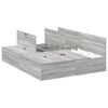 vidaXL Opbergbedframe Grijs Sonoma 140 x 200 cm Bewerkt hout