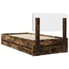 vidaXL Bedframe met lade Gerookte Eik 75 x 190 cm Geconstrueerd hout