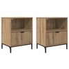 vidaXL Nachtkastje 2 pcs artisanaal eikenkleurig 49 x 36 x 61 cm