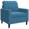 vidaXL 4-delige Loungeset met kussens en bolsters fluweel blauw