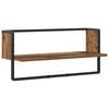 vidaXL Wandplank Muurmontage Oud hout 65 x 25 x 30 cm metaal PB