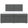 vidaXL Boxspring met matras stof donkergrijs 200x200 cm
