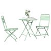 vidaXL Bistroset 3 pcs Groen Staal