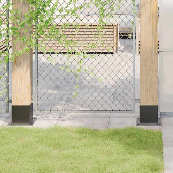 vidaXL Spokkels vierkant 4 st 141x141 mm gepoedercoat staal antraciet