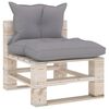 vidaXL 5-delige Loungeset met kussens pallet grenenhout