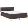 vidaXL Boxspringbed met matras Donkerbruin 140 x 190 cm Stof