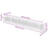 vidaXL Gabion plantenbak verhoogd 450x50x50 cm gegalvaniseerd staal