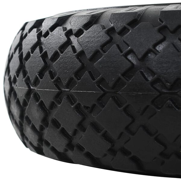 vidaXL Steekwagenwielen 3,00-4 (260x85) massief PU 2 st