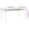 vidaXL 9-delige Tuinset 180x90x75 cm massief acaciahout