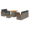 vidaXL Tuinbankenset 8 pcs Grijs poly rattan