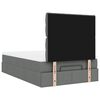 vidaXL Ottoman bed met matras 120x190 cm stof donkergrijs
