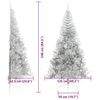 vidaXL Kunstmatig Voorverlicht Kerstboom met 300 LED Zilver 240 cm PET