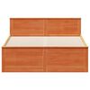 vidaXL Bedframe zonder matras met hoofdbord hout wasbruin 140x190 cm