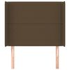 vidaXL Hoofdbord met randen 103x16x118/128 cm stof donkerbruin