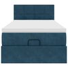 vidaXL Ottoman bed met matras en LED's 90x190cm fluweel donkerblauw