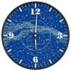 vidaXL Wandklok met lichtgevende wijzerplaat en wijzers &Oslash;30 cm blauw