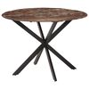 vidaXL Eettafel &Oslash;110x78 cm massief gerecycled hout en staal