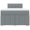 vidaXL Boxspring met matras stof lichtgrijs 120x190 cm