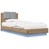 vidaXL Bedframe met Hoofdeinde Artisanaal eiken Bewerkt hout