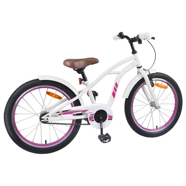 vidaXL Kinderfiets 18 Inch voor 5-7 jaar Wit