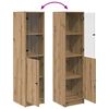 vidaXL Highboard Artisan Eiken 35 x 37 x 142 cm Bewerkt hout