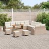 vidaXL Tuin Sofa Set met kussen met opslag 14 pcs Beige en Cr&egrave;me