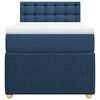 vidaXL Boxspring met matras stof blauw 100x200 cm