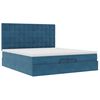 vidaXL Ottoman bed met matrassen 200x200cm fluweel donkerblauw