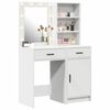 vidaXL Toilettafel Set 2 pcs Wit 50 x 41 x 135 cm Bewerkt hout