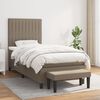 vidaXL Boxspring met matras stof taupe 90x200 cm
