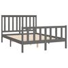 vidaXL Bedframe met hoofdbord massief grenenhout grijs 120x200 cm