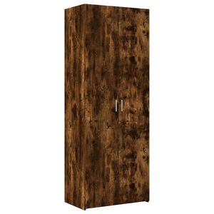 vidaXL Hoge kast 70x42,5x185 cm bewerkt hout gerookt eikenkleurig